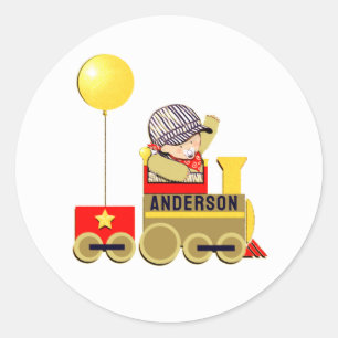 Baby Boy Engineer Classic Round Stick Runder Aufkleber