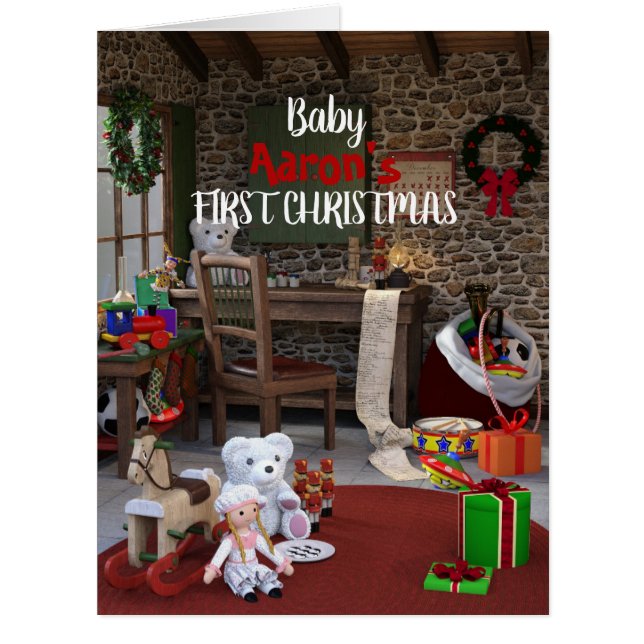 Baby Boy Erste Weihnachtsfeier Weihnachtswerkstatt (Vorderseite)