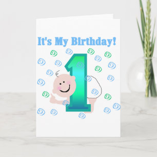 Baby Boy Es ist mein 1. Geburtstag Karte