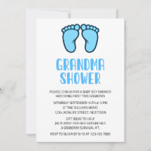 Baby Boy Feet erste Grandma Baby Dusche