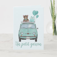 Baby Boy Fiat 500 Französische Glückwünsche