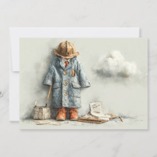 Baby Boy Firefighter 1. Geburtstag Einladung