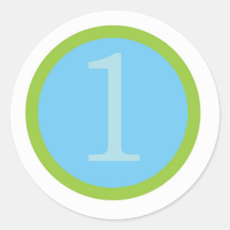 Baby Boy First Brithday Runder Aufkleber