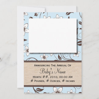 Baby Boy Floral Ankündigung