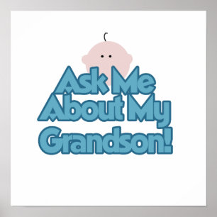 Baby Boy Fragte über meine Grandson Geschenke Poster