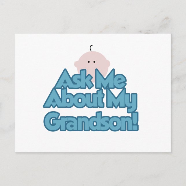 Baby Boy Fragte über meine Grandson Geschenke Postkarte (Vorderseite)