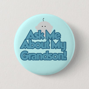 Baby Boy Fragte über meine Grandson Tshirts und Ge Button