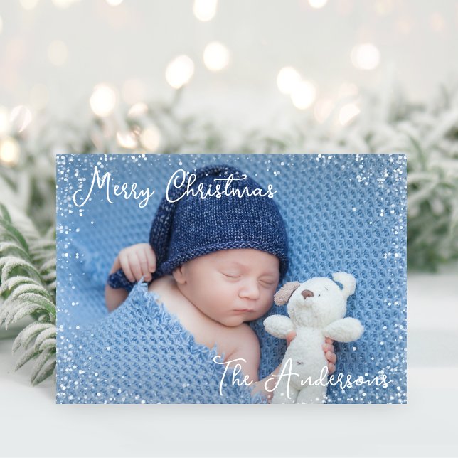 Baby Boy Frohe Weihnachts-Foto Feiertagskarte (Von Creator hochgeladen)