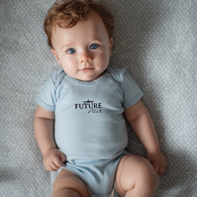 Baby Boy Future Pilot Flugzeug Flieger Minimalist  Strampler (Von Creator hochgeladen)