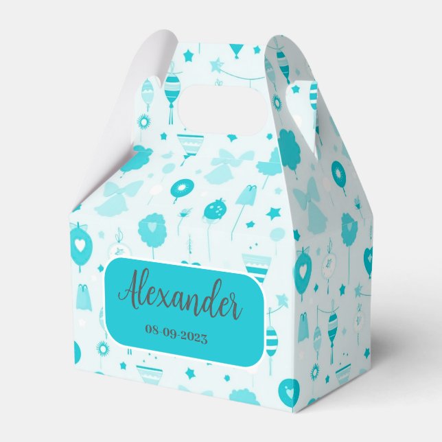 Baby Boy Gender Reveal Geschenkschachtel (Vorderseite)