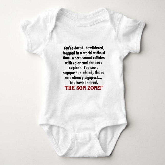 Baby Boy Geschenke, die SON ZONE! Strampler (Vorderseite)