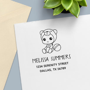 Baby Boy Girl Bear Jumpsuit Adresse Permastempel