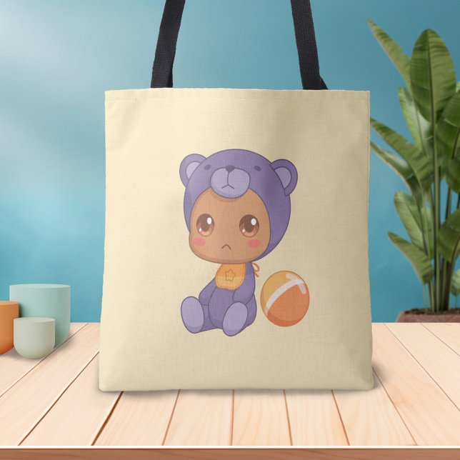 Baby Boy Girl Lila Bear Jumpsuit Tasche (Von Creator hochgeladen)