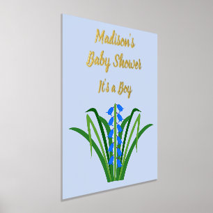 Baby Boy Glockenblumen Blumen Frühling Baby Shower Foliendrucke