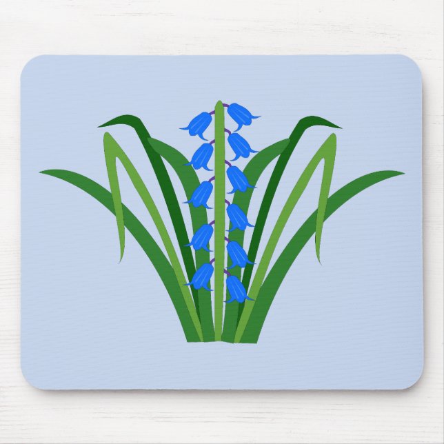 Baby Boy Glockenblumen Blumen Frühling Mousepad (Vorne)