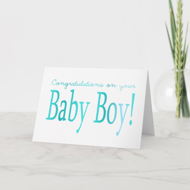 Baby Boy Glückwünsche Karte (Vorderseite)