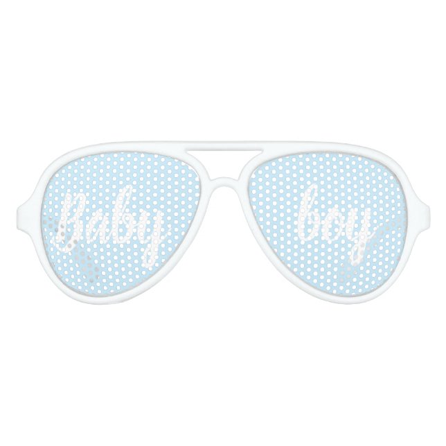 Baby Boy hellblau Baby Dusche Gender enthüllt Spaß Partybrille (Vorderseite)
