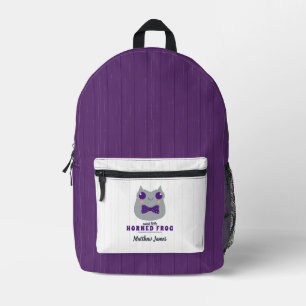 Baby Boy Horned Frog Lila Bedruckter Rucksack