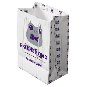 Baby Boy Horned Frog Lila Mittlere Geschenktüte
