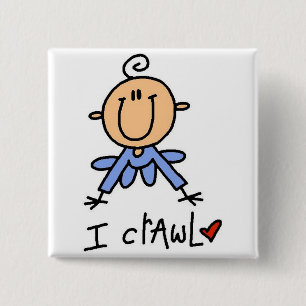 Baby Boy I Crawl T-Shirts und Geschenke Button