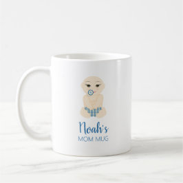 Baby Boy Illustration in Blue Design Kaffeetasse
