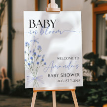 Baby Boy in Bloom Sign Baby in Bloom Baby Shower