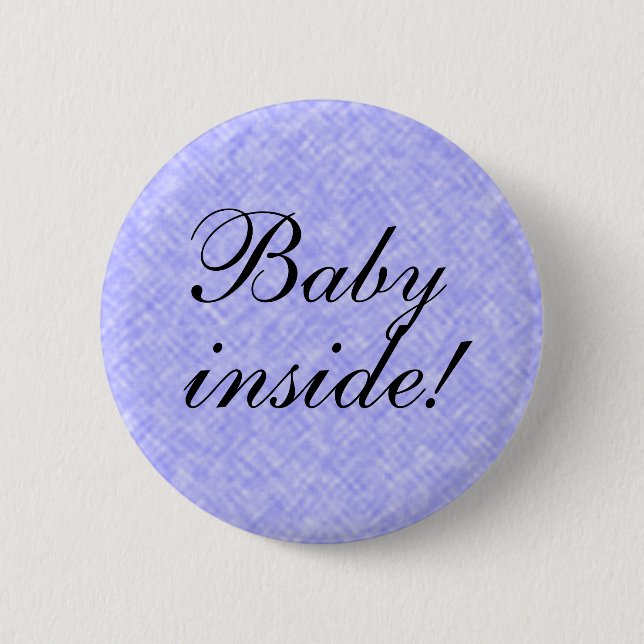 BABY Boy Inside! beliebiger Text Button (Vorderseite)