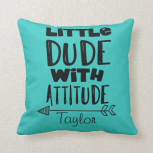 Baby Boy Kleiner Typ mit Attitude Kissen