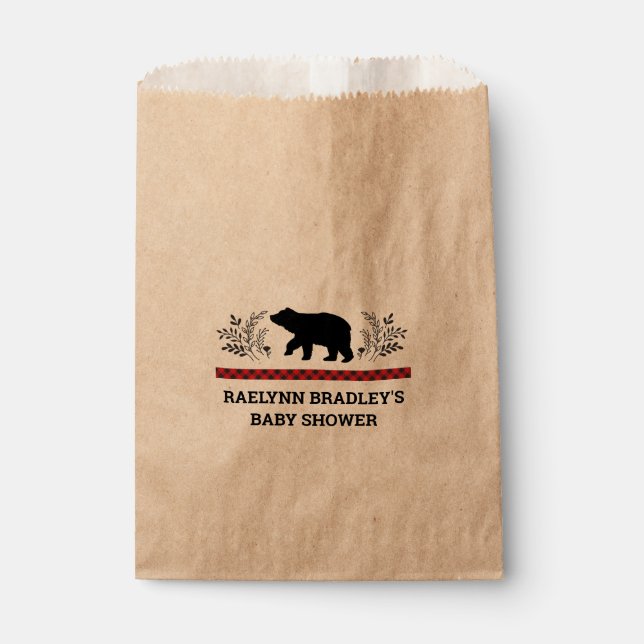 Baby Boy Kraft Bear Lumberjack Favoriser les sacs (Devant)