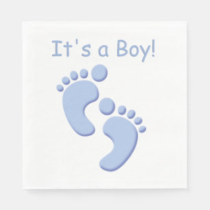 Baby Boy Little Feet Baby Dusche Napkin Serviette