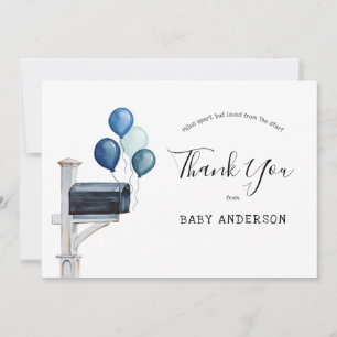 Baby Boy Long Distance Douche Carte de remerciemen