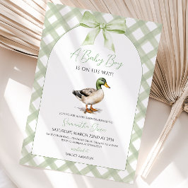 Baby Boy Mallard Duck Babydusche Einladung