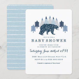 Baby Boy Moderne Bekleidungs-Babydusche Einladung