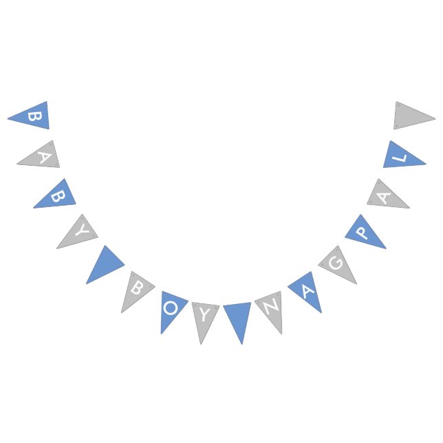 Baby Boy Nagpal Blue und Silver Banner (Alle)