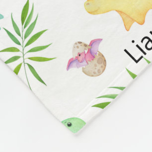 Baby Boy Name Dinosaur Kinderzimmer Schlafzimmer N Fleecedecke
