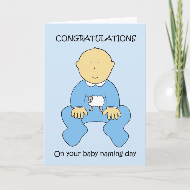 Baby Boy Naming Day Herzlichen Glückwunsch. Karte (Vorderseite)