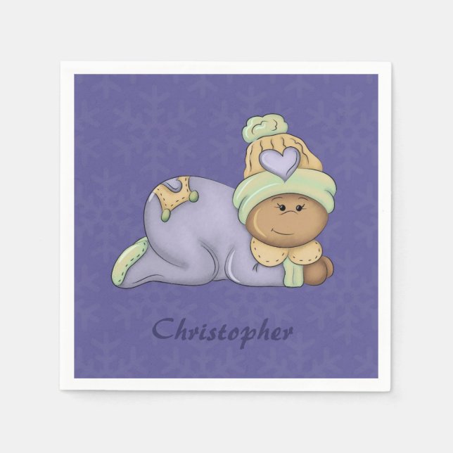 Baby Boy Napkins Serviette (Vorderseite)