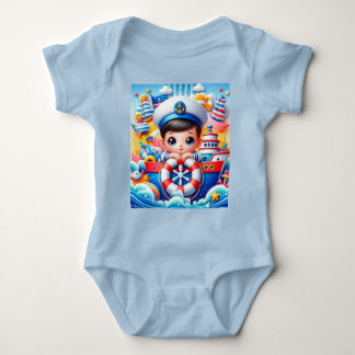 Baby Boy Nautical Adventure Baby Dusche Strampler