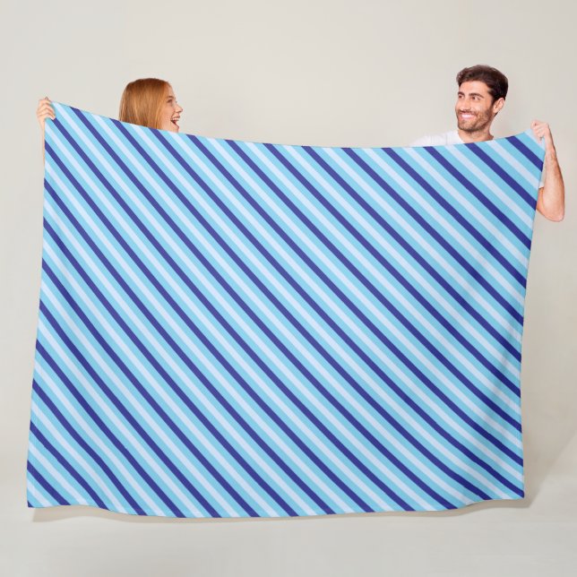 Baby Boy Navy Blau und Türkis Streifen Fleecedecke (Beispiel)