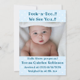 Baby Boy New Ankunft Ankündigung