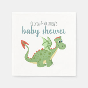 Baby Boy Niedlich Magical Green Dragon Baby Dusche Serviette