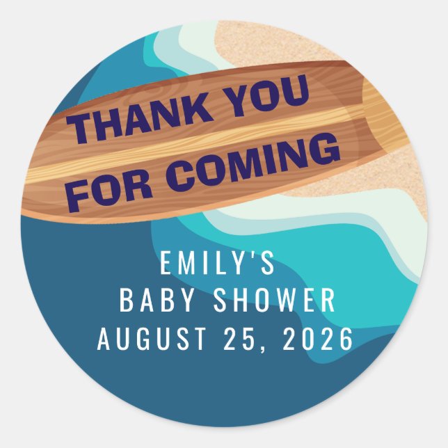 Baby Boy On Board Thank You Sticker (Vorderseite)