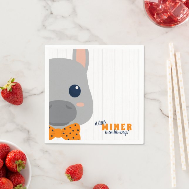 Baby Boy Orange Donkey Baby Dusche Serviette (Beispiel)