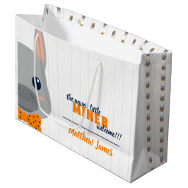 Baby Boy Orange Donkey Große Geschenktüte