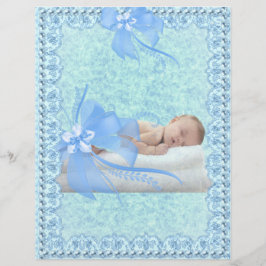 Baby Boy Paper mit Lace and Pearls Scrapbooking