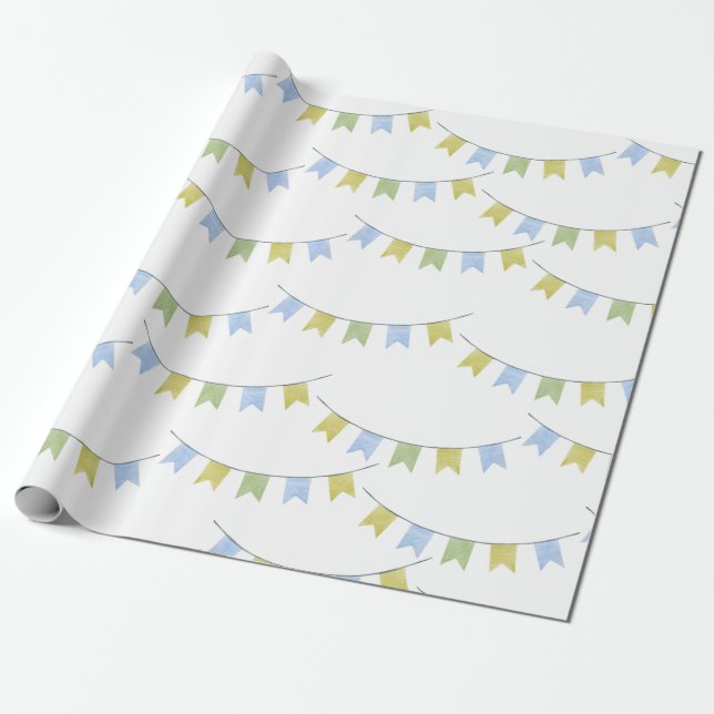 Baby Boy Party Dekorationen Kinderdusche Geschenkpapier (Ungerollt)