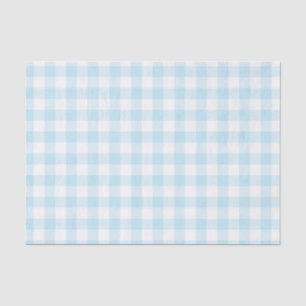 Baby Boy Pastel Blue Gingham Kariert Seidenpapier