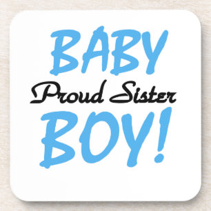 Baby Boy Proud Schwester Geschenke Getränkeuntersetzer