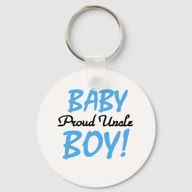 Baby Boy Proud Uncle Schlüsselanhänger (Vorderseite)