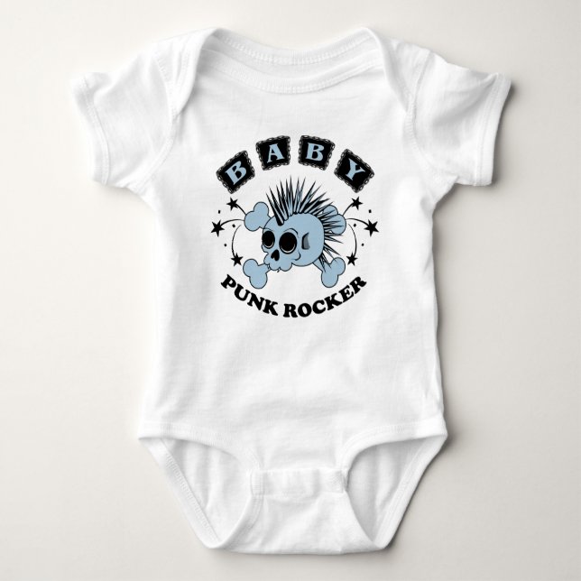 Baby Boy Punk Skull Strampler (Vorderseite)